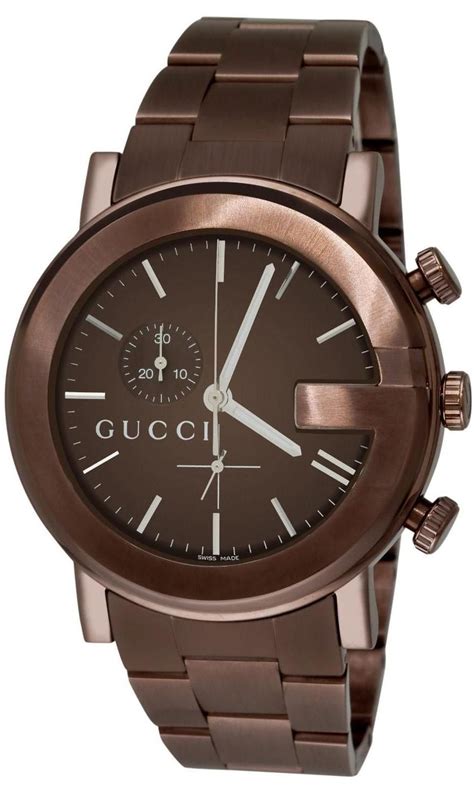 gucci watch brown face|gucci watch for men black.